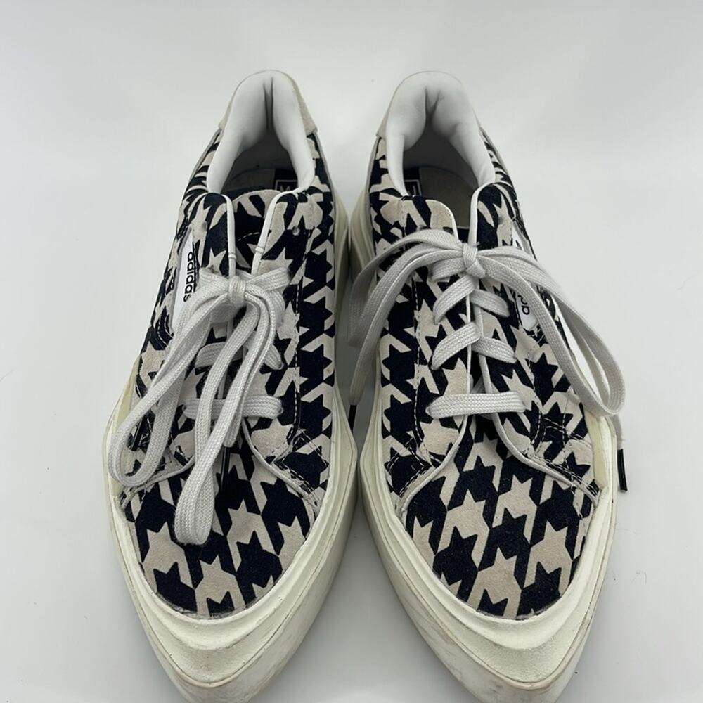 Adidas HyperSleek houndstooth platform pointed toe suede sneakers sz 7.5 - Picture 5 of 8